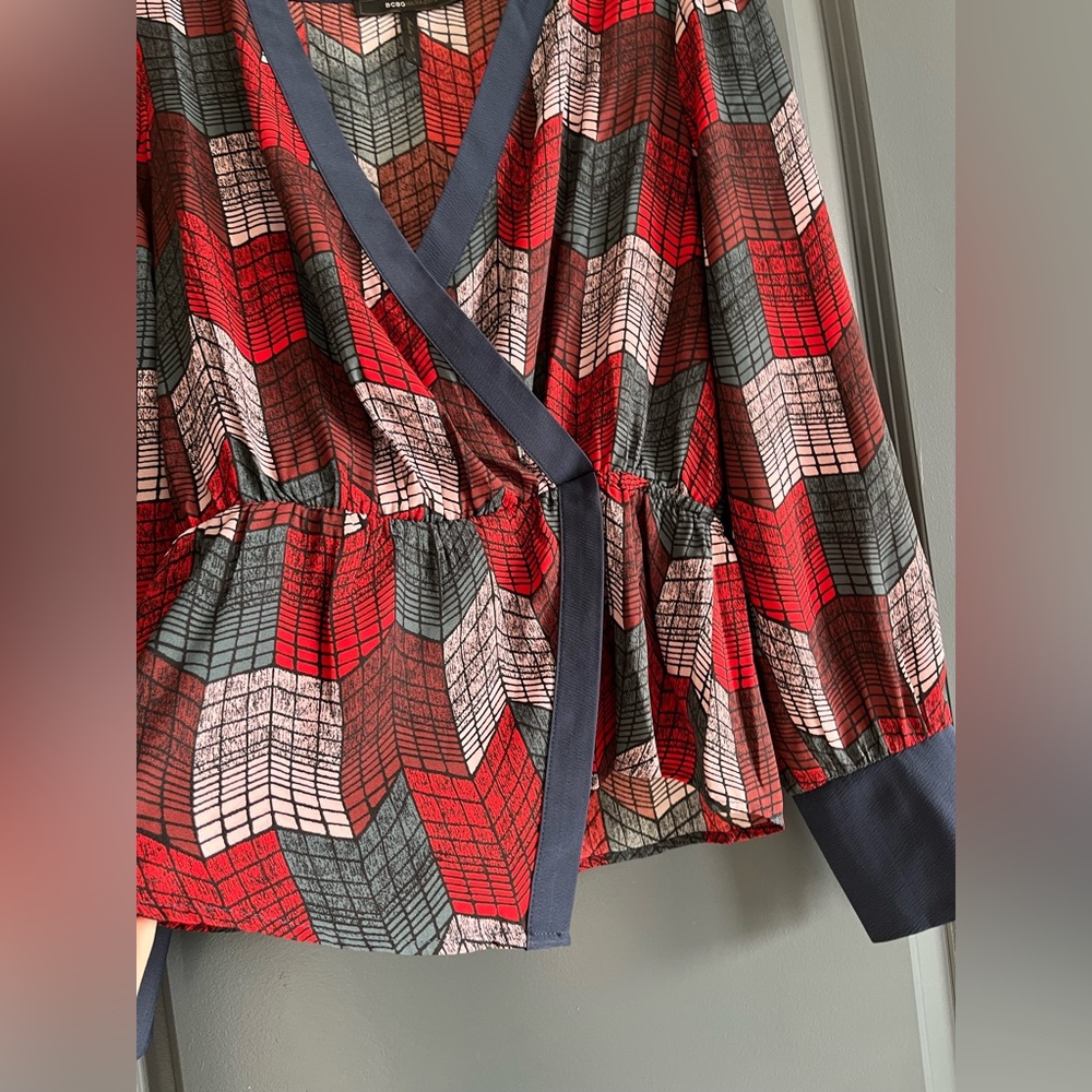 Bcbgmaxazria Geometric Patterned Blouse - image 2